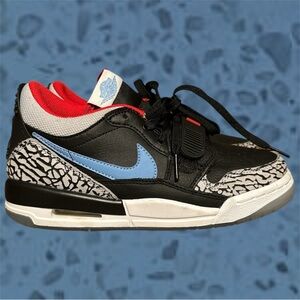 Nike Air Jordan Legacy 312 Low GS Black Blue Red CD9054-004 Size 5Y Women's 6.5